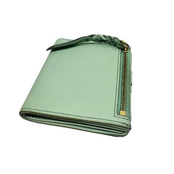 Fossil Mini Bifold Snap Wallet Small Mint Green Tassel - Picture 4 of 13